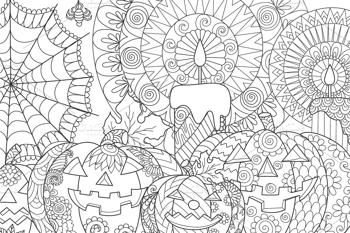 14 Halloween coloring pages, an Animal Illustration by Somjai King (Photo 5 of 15)