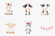 Watecolor Cute fram clipart, an Illustration by CreationArt (Thumbnail 3 of 6)