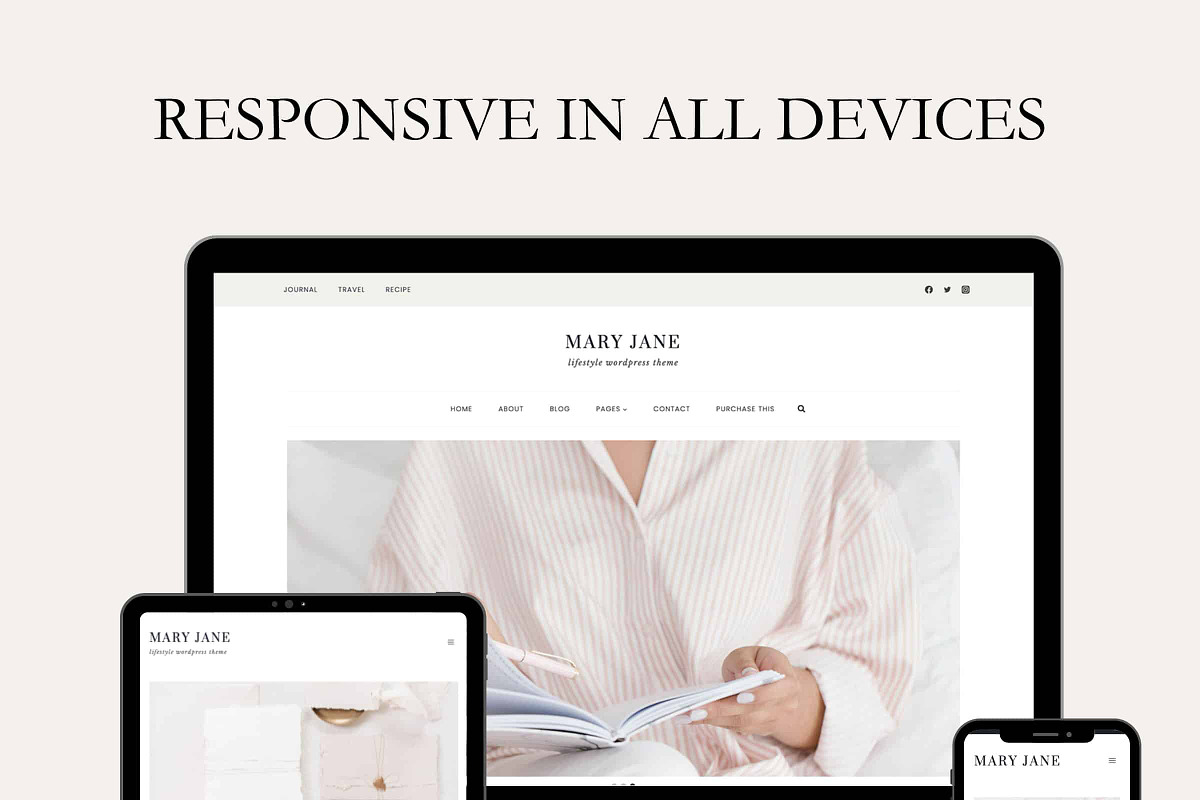 Mary Jane Kadence Child Theme, a WordPress Template by Sky and Stars (Photo 4 of 4)