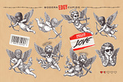 Classic & Modern Vector Cupids, a Decorative Illustration by Vecster (Thumbnail 3 of 5)