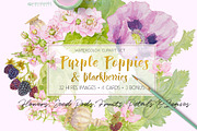 BUNDLE PINK FLOWERS-85%, an Illustration by watercolorwild.graphics (Thumbnail 9 of 11)