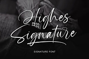 Highes Signature | Signature Font, a Script Font by Lemonthe (Thumbnail 1 of 8)