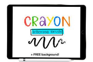 Crayon Procreate Lettering Brush