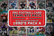 1990's Pro Football Cards PACK A, a Card Template by Chris Weibring (Thumbnail 1 of 11)