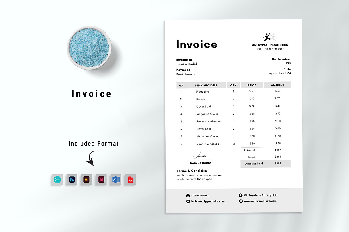 Invoice - Letterhead - Proposal, a Stationery Template by MNT-Creator (Photo 2 of 6)