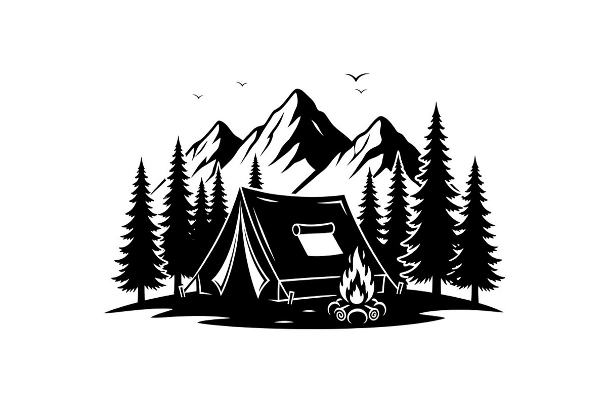 50 Camping Mountain Vector Bundle, an Illustration by jahid234 (Photo 47 of 51)