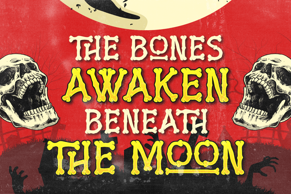 Gurl Bones - Spooky Bone Display, a Symbol Font by Artisan Themes (Photo 3 of 11)