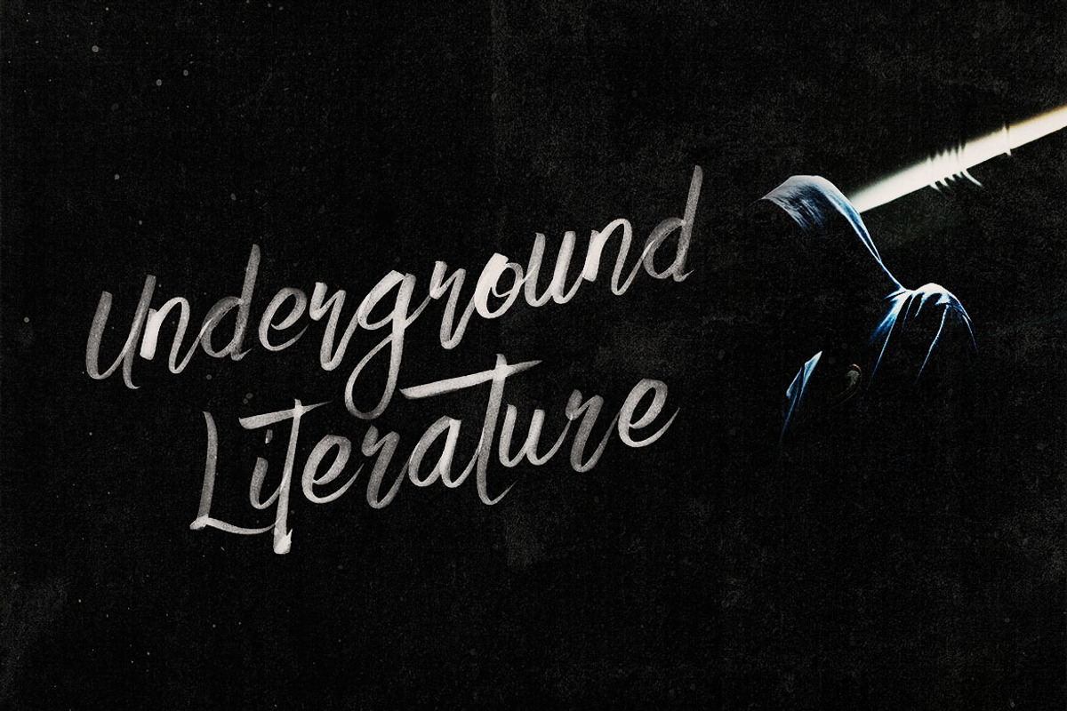 Black Script SVG Bold Brush Font, a Script Font by Cruzine (Photo 6 of 7)