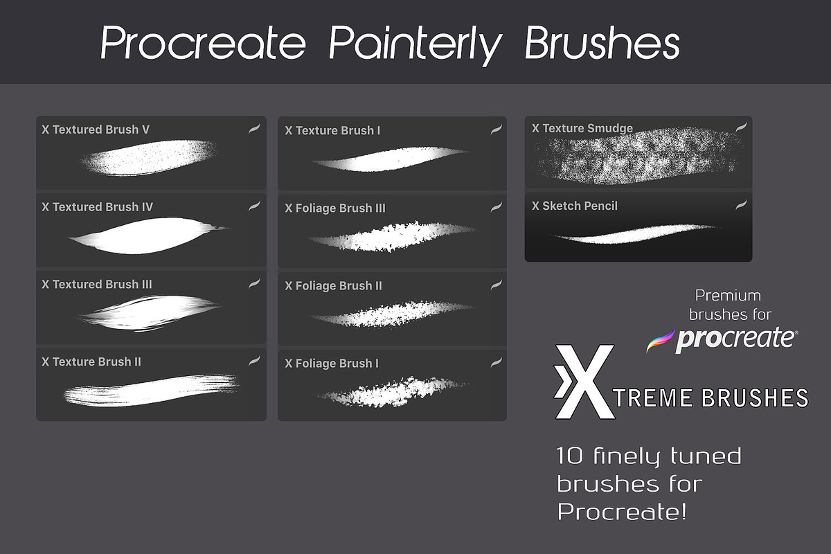 Procreate MEGA BUNDLE! (1K+ BRUSHES), a Brush Add-On by Extreme Brushes (Photo 10 of 47)