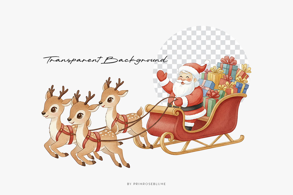 Cozy Christmas Watercolor Clipart, a Seasonal Illustration by Primrose Blume (Photo 5 of 8)