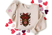 Highland Cow png, Valentine Coquette, an Illustration by DreamPrint404 (Thumbnail 4 of 8)