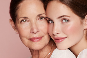 Mother and daughter embracing, showing intergenerational bond, l, a Photo by Studio ANNA