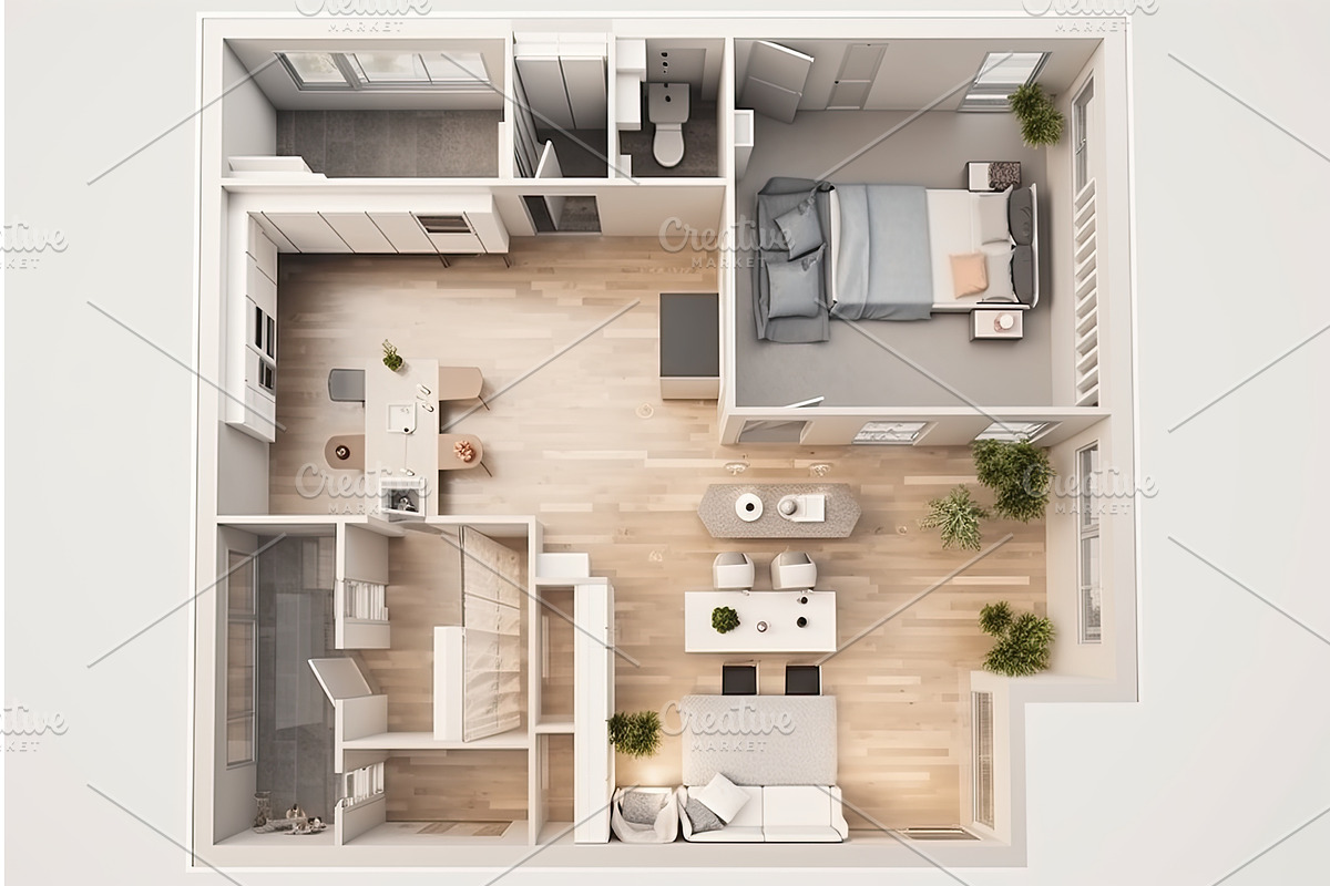 Property plan schematic, an Illustration by Neirfy | Creative Market