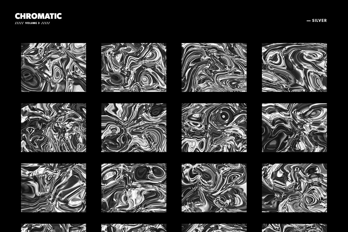 CHROMATIC - Liquid metal backgrounds, a Background Graphic by RAWSTR (Photo 10 of 12)