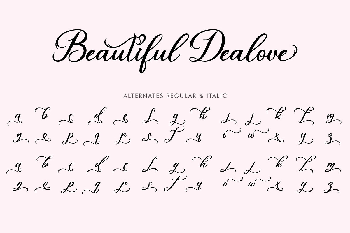 Beautiful Dealove, a Handwritten Font by Yoga Letter (Photo 6 of 10)