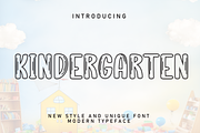Kindergarten | Script Font, a Script Font by Scratchones (Thumbnail 1 of 8)