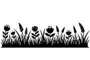 Floral Grass Border Silhouette Bundl, an Illustration by Amazin_art (Thumbnail 7 of 51)