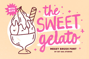 The Sweet Gelato Brush Font, a Handwritten Font by Sam Parrett