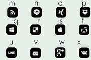 Social Networks Icons Dingbats Font, a Symbol Font by Minimalartstudio (Thumbnail 5 of 7)