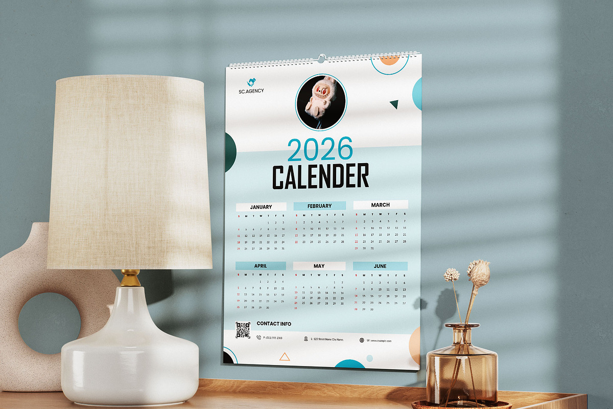 Corporate Wall Calendar 2026, a Stationery Template by Spark_Creative (Photo 2 of 4)