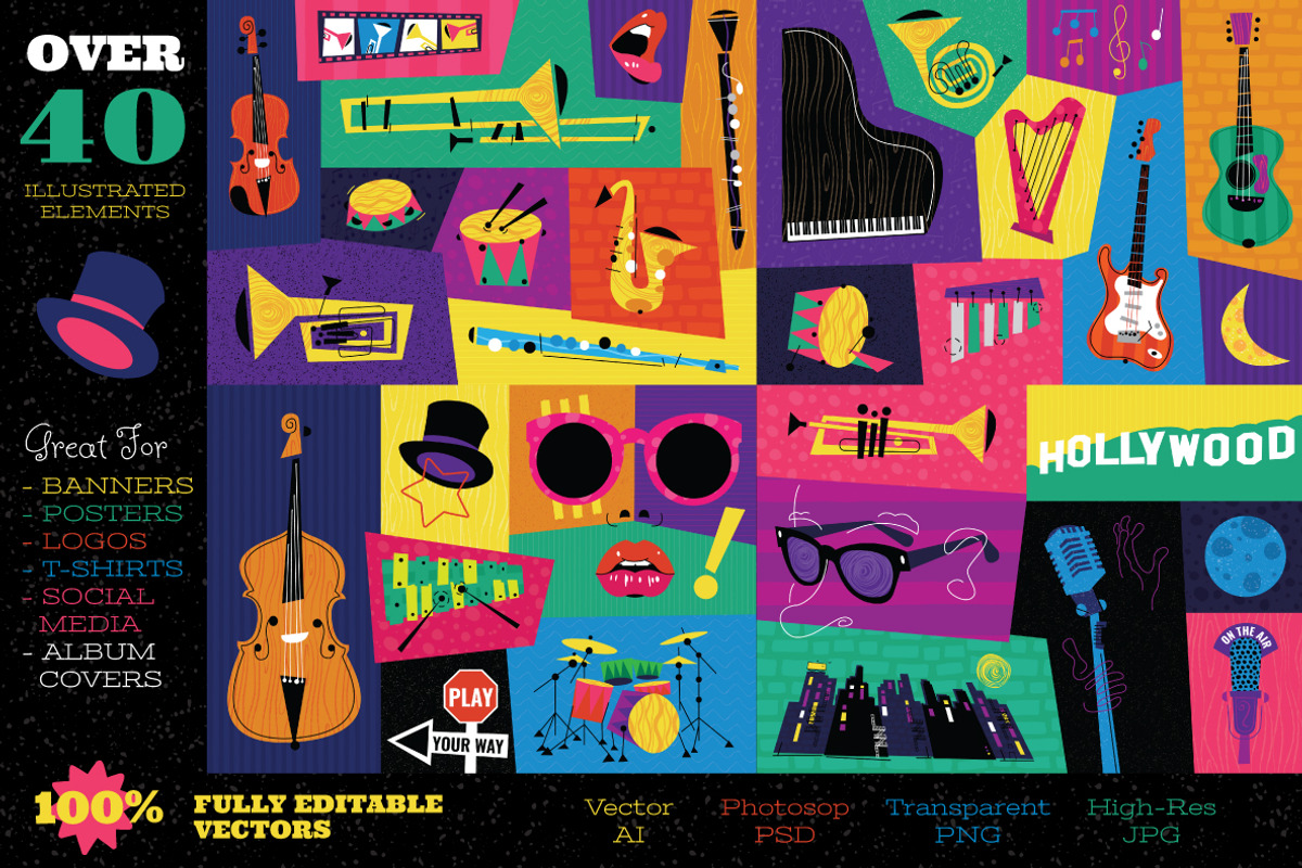 Musical Illustrations and Templates, an Illustration by Wingsart Studio (Photo 2 of 9)