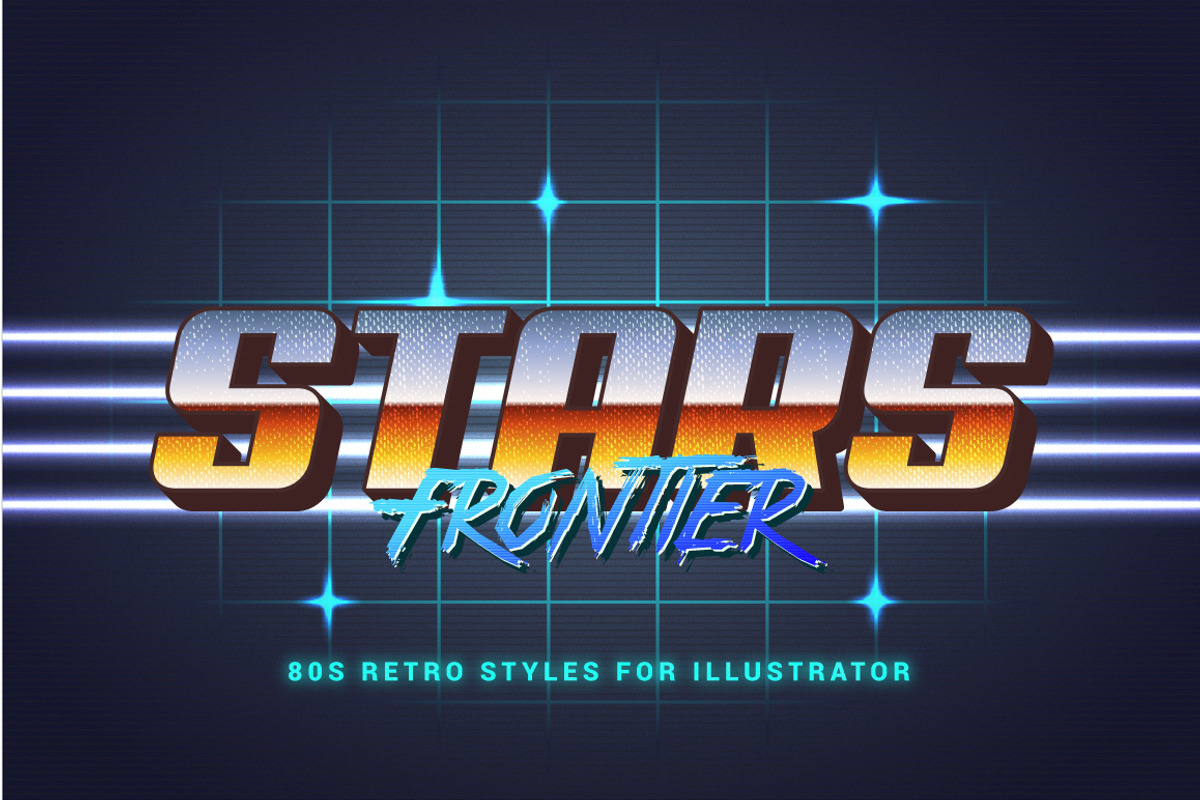 80s Retro Illustrator Styles, a Layer Style Add-On by Vector Galore (Photo 12 of 12)