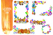 La Catrina, mexican fiesta clipart, a Decorative Illustration by CpandoShop (Thumbnail 4 of 6)