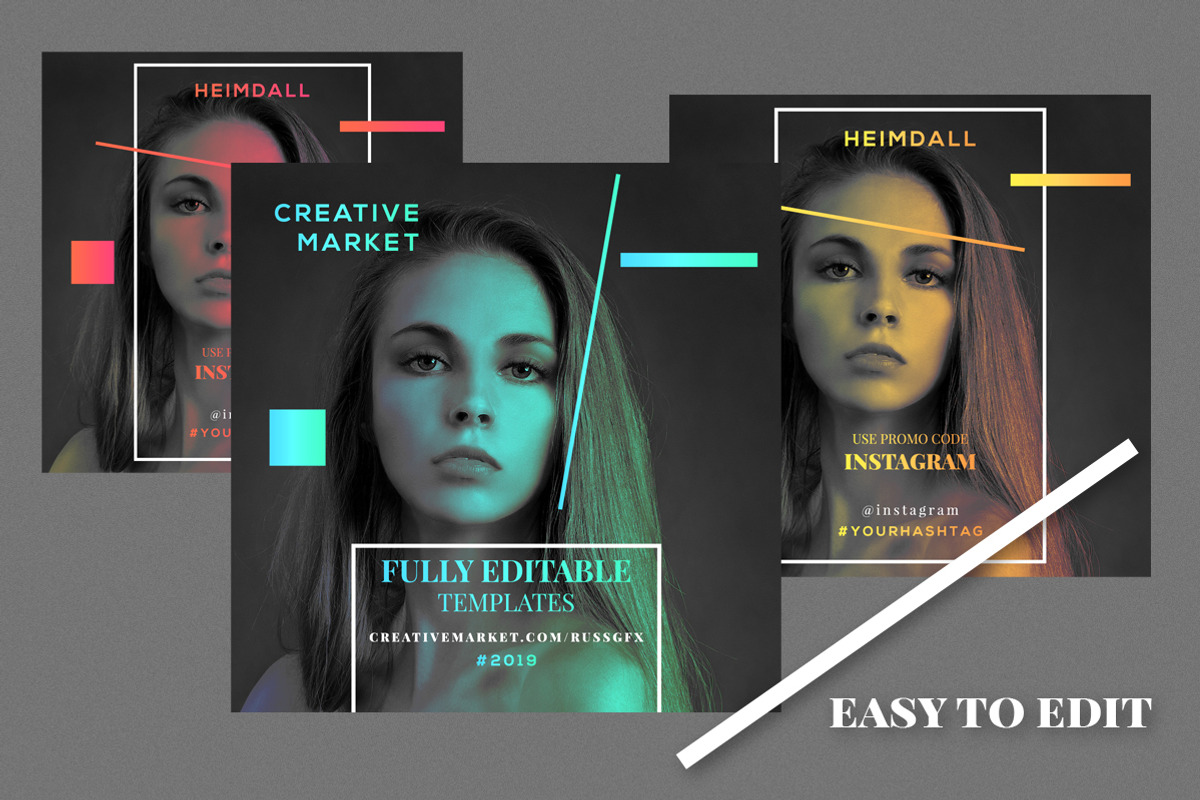 Heimdall - Instagram Posts & Stories, a Social Media Template by RussGFX (Photo 6 of 7)