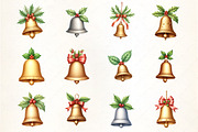 Christmas Bell with Holly Clipar, an Illustration by CrexoraLab (Thumbnail 5 of 5)