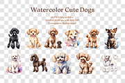 11PNG WATERCOLOR CUTE DOGS CLIPART, an Animal Illustration by Vachira Digital Studio (Thumbnail 2 of 5)