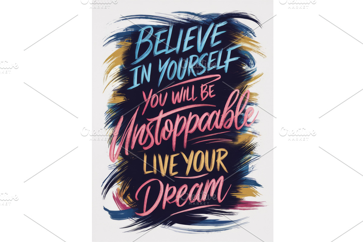 Inspirational Quote Art - Believe in, an Illustration by tilialucida
