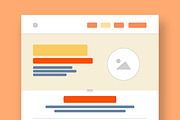 Landing Page Wireframe UX Layout, a Landing Page Template by ContestDesign (Thumbnail 2 of 6)