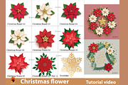 Christmas Paper Flowers Templates, a Templates & Theme by shopcosm (Thumbnail 1 of 3)