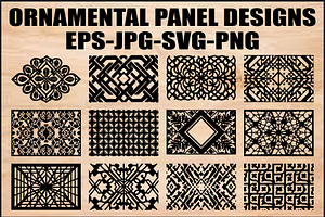 Laser Cut Ornamental Panels, an Object Graphic by jahid234