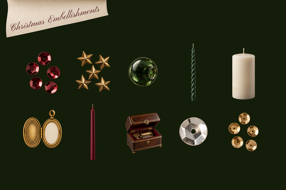 Christmas Collage Kit | PNG Elements, an Object Graphic by Serenefeeling (Photo 18 of 21)