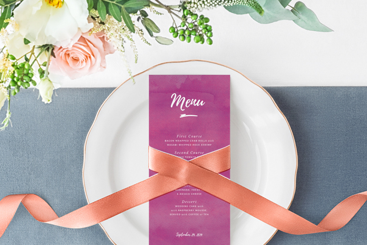 Purple brush watercolor invite, an Invitation Template by Inkpower (Photo 5 of 7)