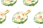 Green Vegetables watercolor big set, a Food Illustration by wedraw (Thumbnail 3 of 7)