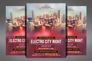 Electro City Nigh Flyer, a Flyer Template by Graphic Templates (Thumbnail 1 of 4)