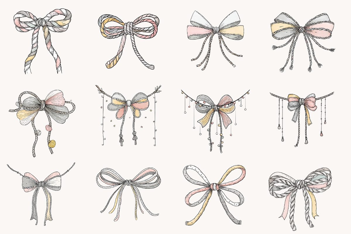 Coastal Coquette Bows PNG Clipart, a Seasonal Illustration by Designworld (Photo 4 of 8)