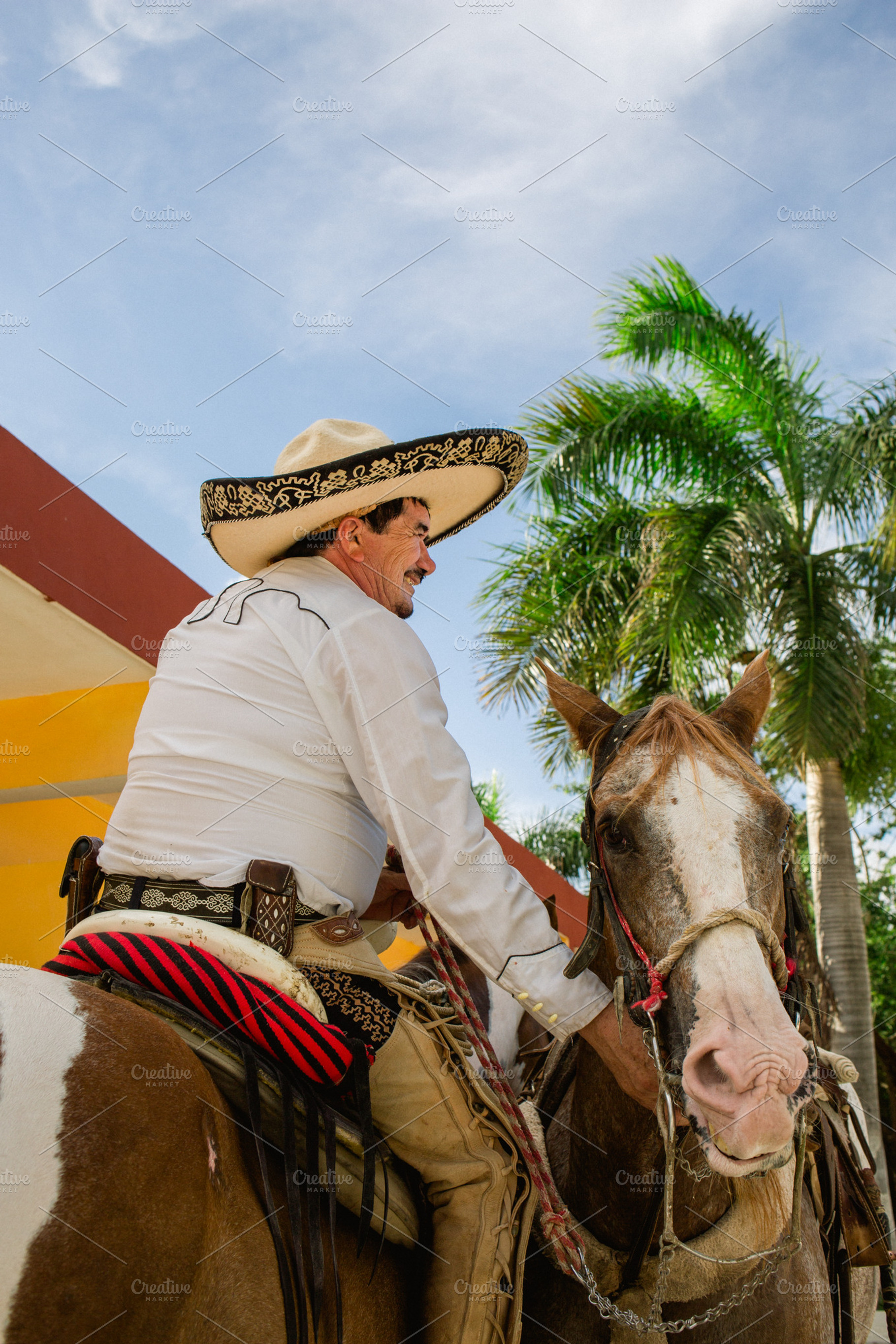 mexican cowboy and his horse, a Person Photo by art.podolski