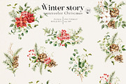Winter story-watercolor Christmas, a Seasonal Illustration by Pamyatka Shop (Thumbnail 25 of 27)