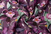 Purple floral pattern, orchids, a Pattern Graphic by Lisima (Thumbnail 5 of 15)