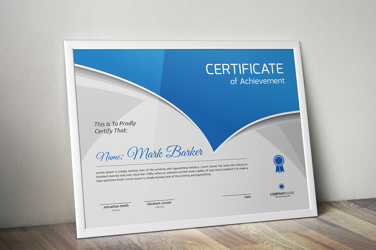 Certificate Word | PSD | AI, a Stationery Template by Curve Design (Photo 4 of 6)