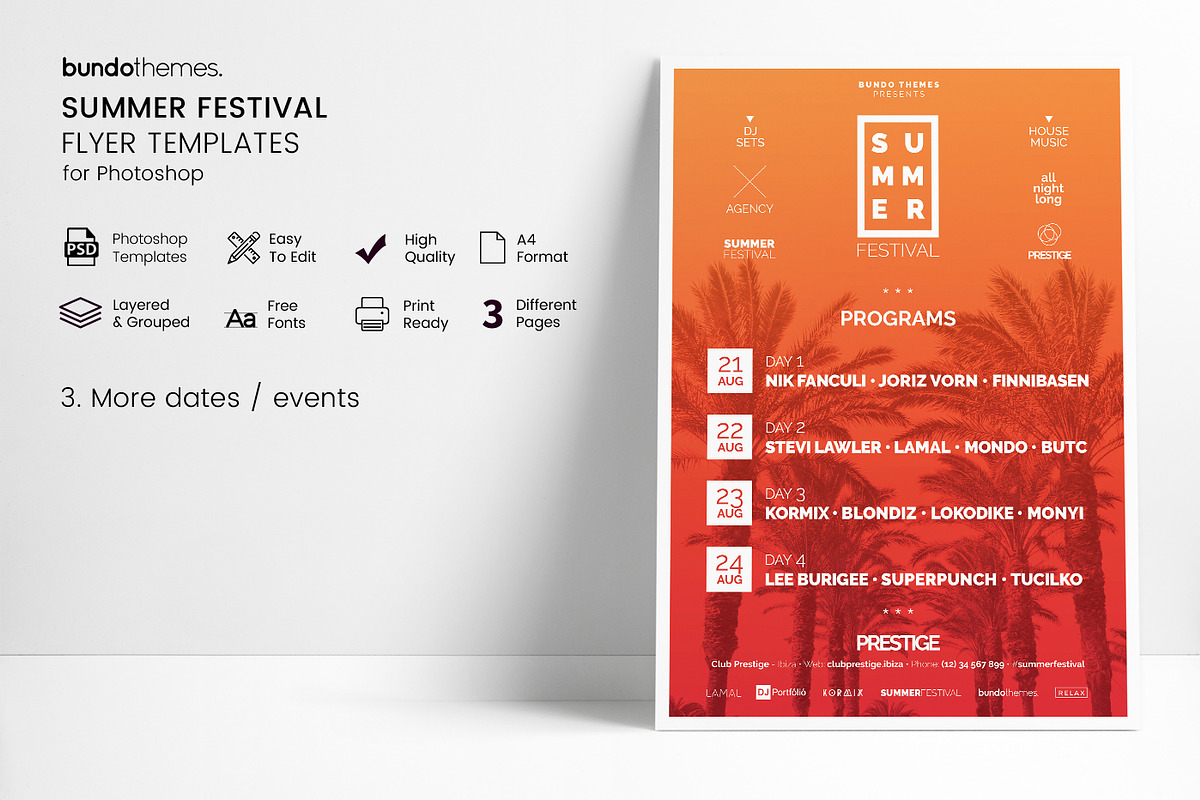 Summer Festival Flyer, a Flyer Template by Bundo Themes (Photo 4 of 5)