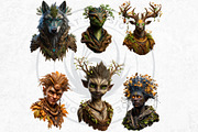 Grove Guardians Fantasy Cliparts, a Person Illustration by ThatsDesignArt (Thumbnail 5 of 10)