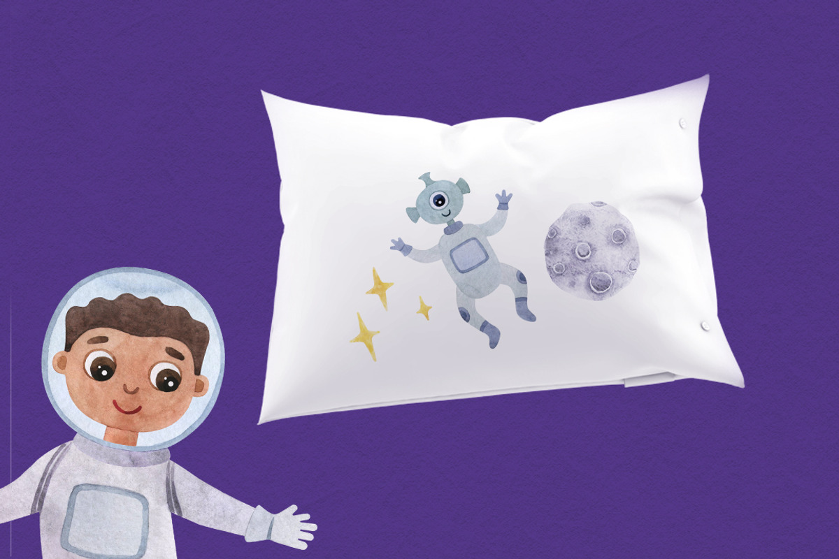 Watercolor space clipart with planet, an Animal Illustration by CreativeByLu (Photo 3 of 11)