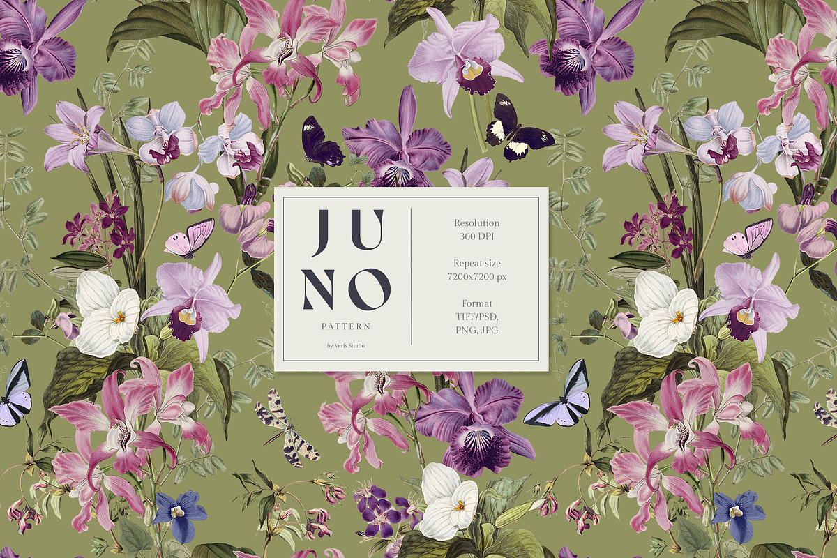 JUNO Flower Floral Seamless Pattern, a Pattern Graphic by Veris Studio (Photo 9 of 14)