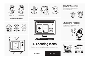 Animated E Learning Icons