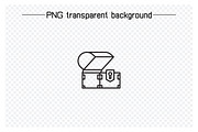 Treasure Chest Line Icons, an Outline Icon by Designfour (Thumbnail 4 of 7)