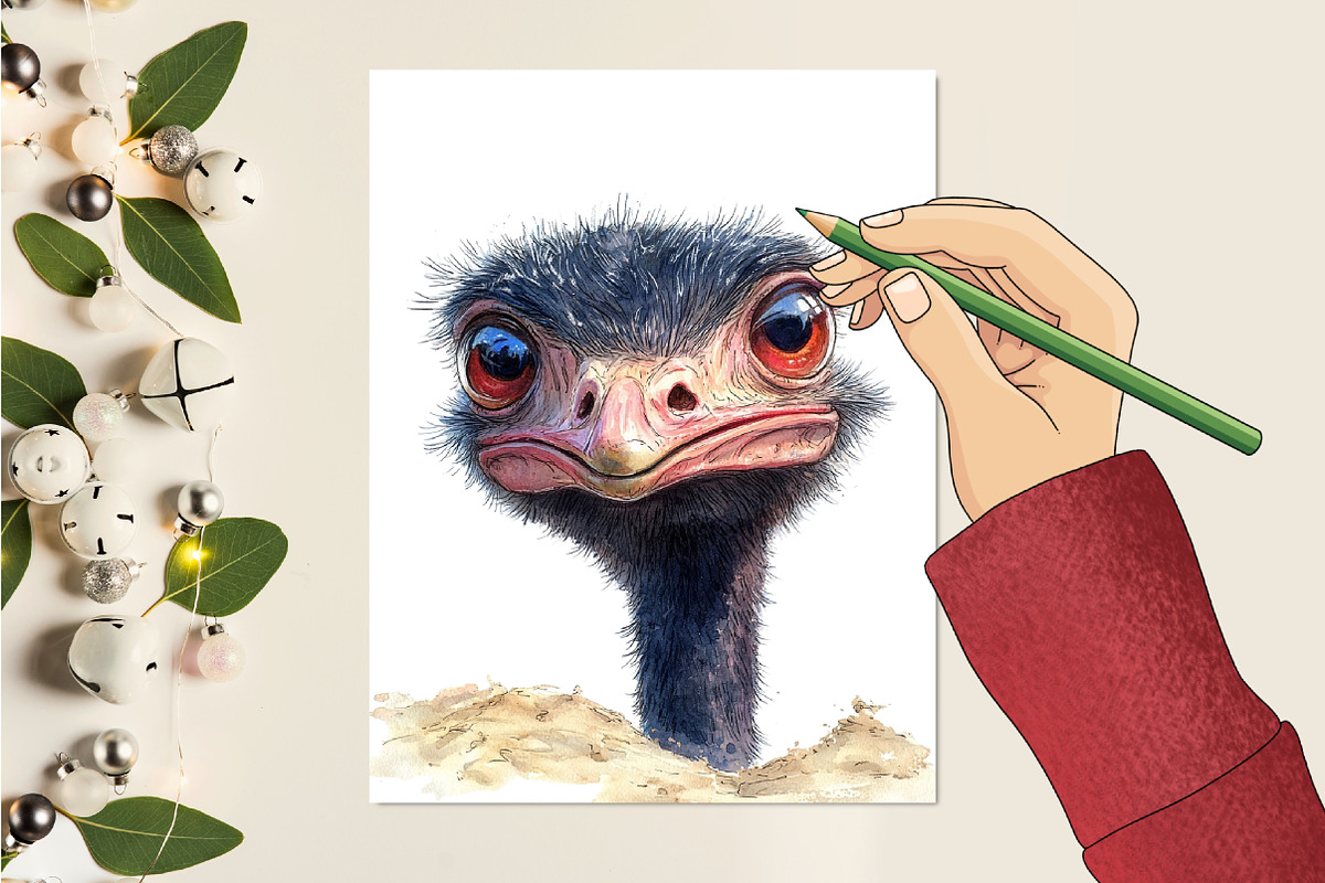 Cute Quirky Funny Birds Clipart, an Illustration by RobertsArt (Photo 5 of 7)